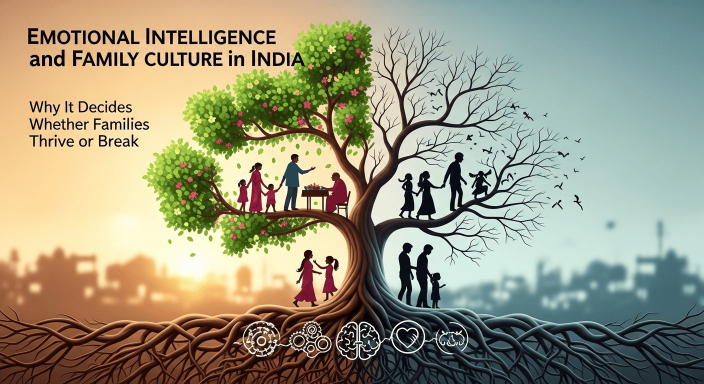 Family tree illustrating emotional intelligence and culture in India.